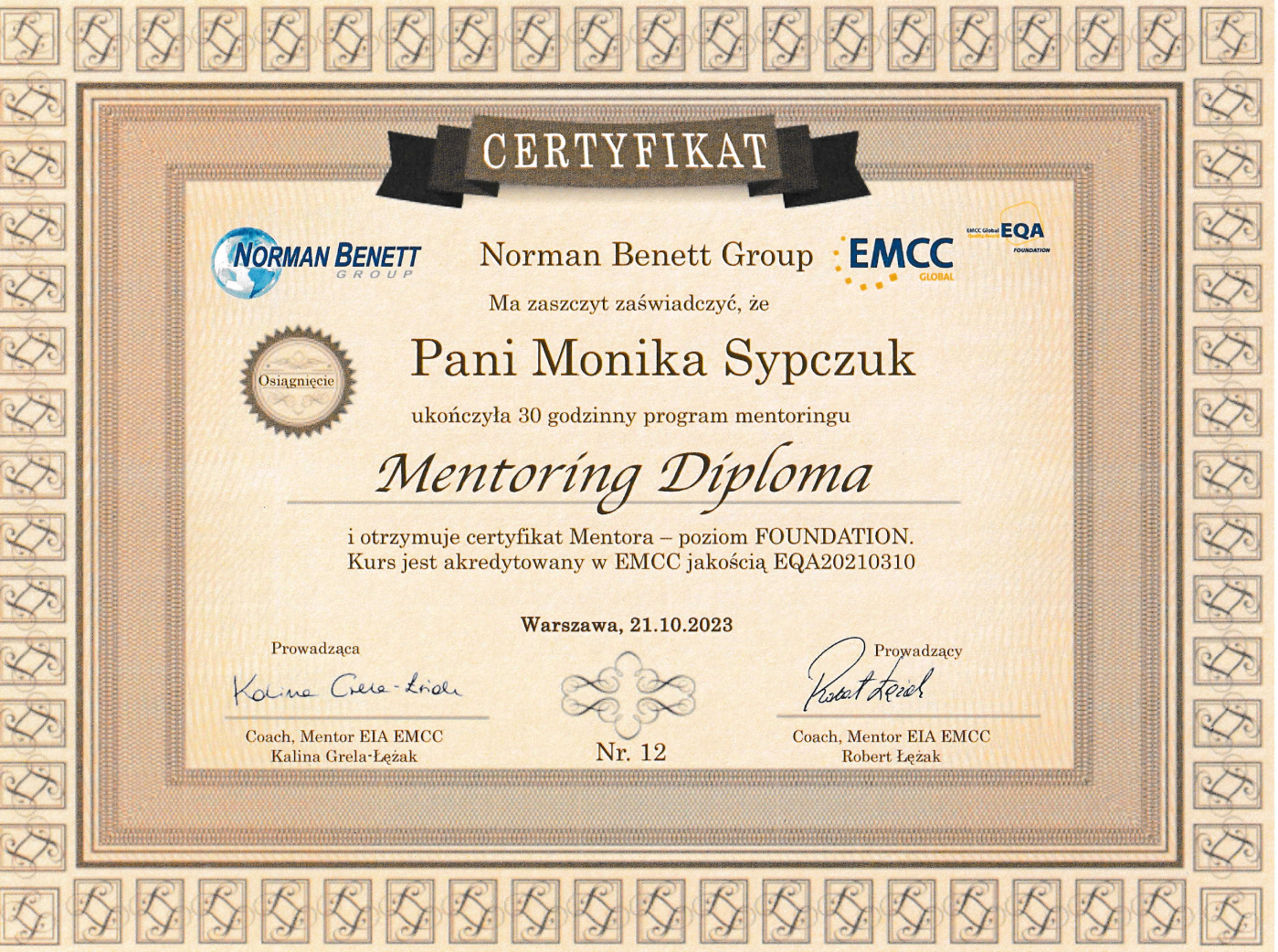 Mentoring Diploma_Norman Benett-pdf